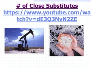 # of Close Substitutes
https://www.youtube.com/wa
tch?v=dE3Q3NvN2ZE
 