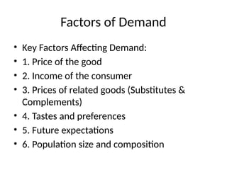 ppt - what factors affect demand? powerpoint... Demand class 11th cbse microeconomics ppt | PPTX