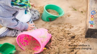 But the sandbox is
constantly changing…
 