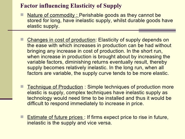factors influencing elasticity of demand