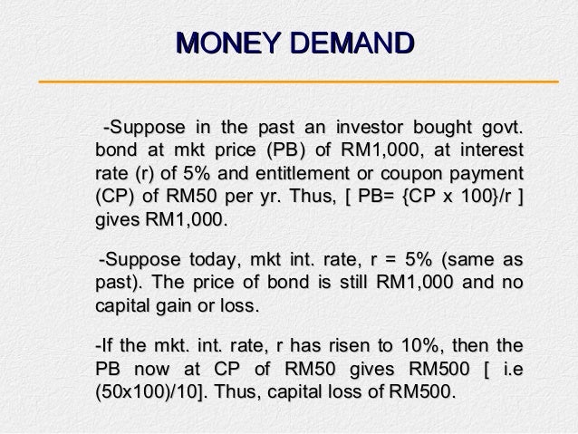 demand supply of money suppose that the money demand function takes the form
