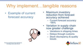 Demantra implementation commenced March 2008