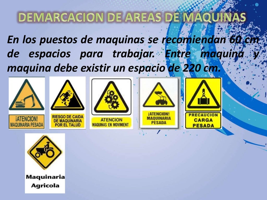 Demarcación y señalizacion de areas