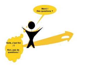 Merci !
Des questions ?

Voilà, c'est fini
;-)
Non, pas de
questions !

 