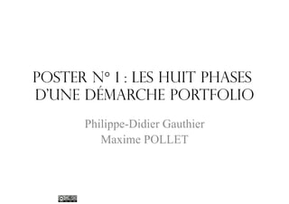 Poster N° 1 : les huit phases
d’une démarche portfolio
Philippe-Didier Gauthier
Maxime POLLET

 