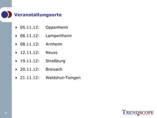 Trendscope - Demarrage Informationsveranstaltungen Rheinradweg | PPT