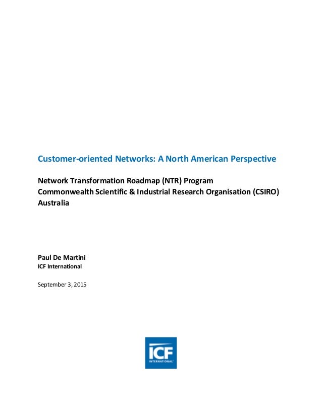 Customer Oriented Networks Paper Csiro Australia