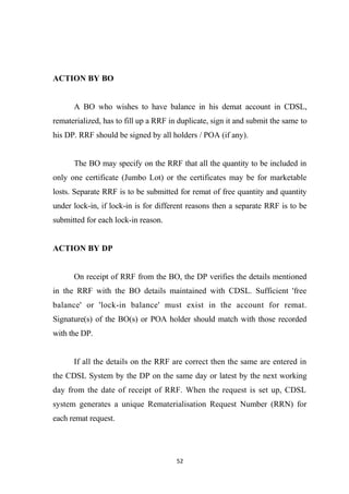 Dematerialisation of securities | DOC