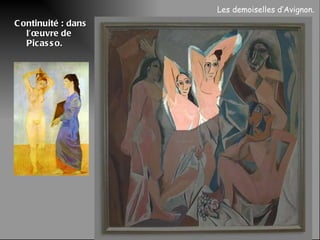 Continuité : dans l’œuvre de Picasso. Les demoiselles d’Avignon.  