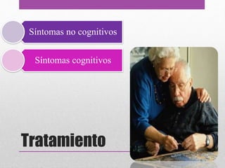 Síntomas no cognitivos
Síntomas cognitivos
Tratamiento
 