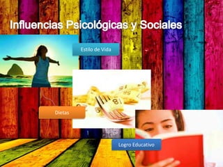 Estilo de Vida
Dietas
Logro Educativo
 