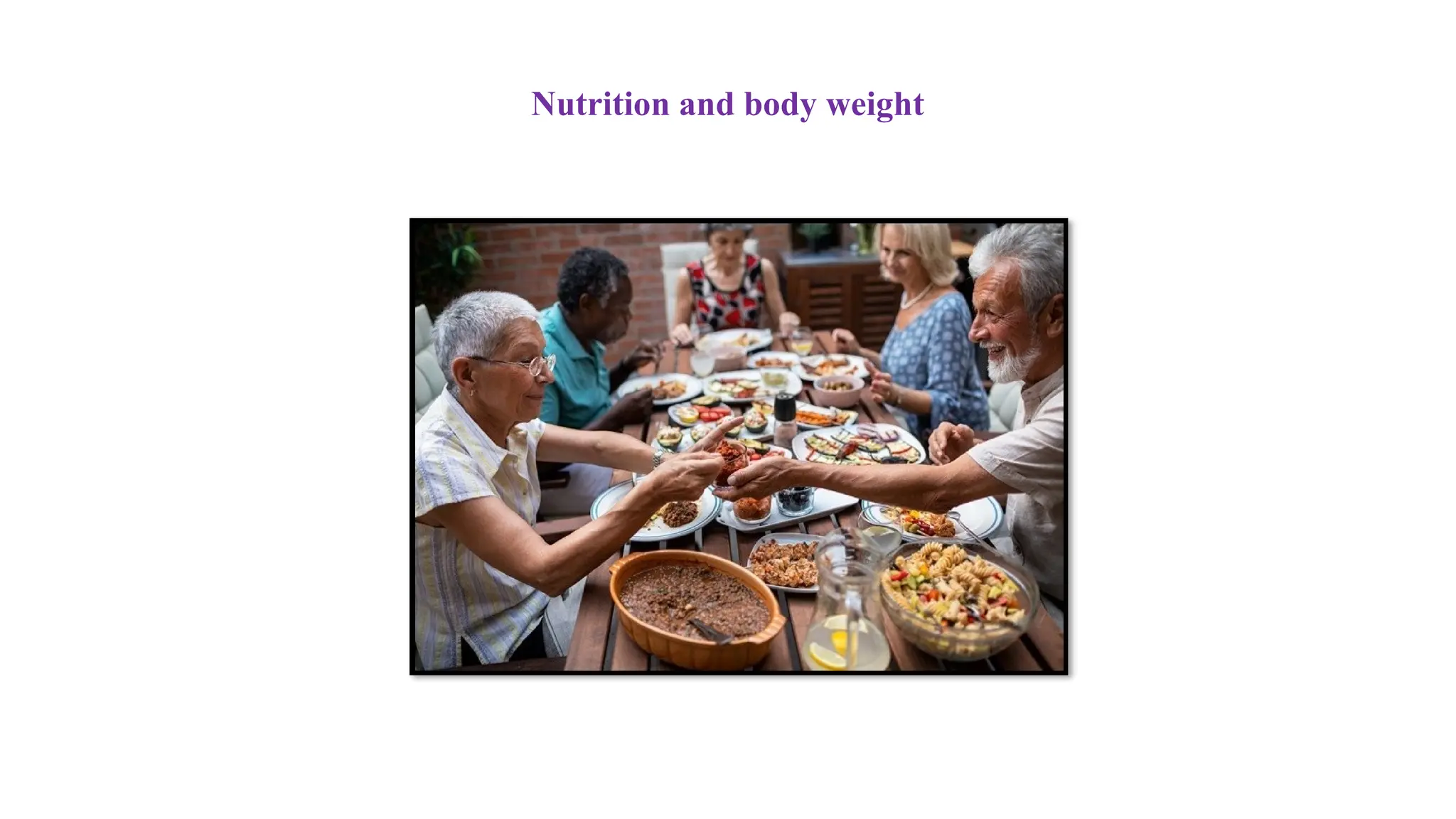 Nutrition and body weight
 