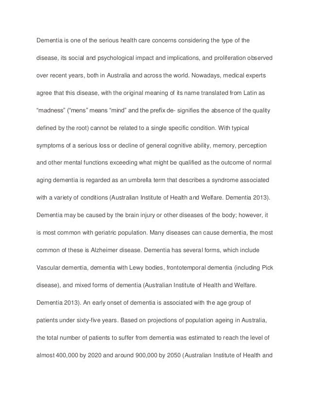 dementia paper