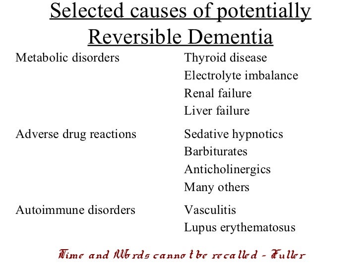 Dementia an overview
