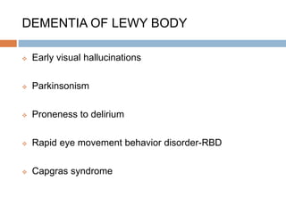 Approach to Dementia | PPTX