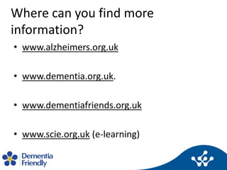 Dementia awareness for surgeries - Dorset