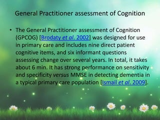 Understanding and Diagnosing Dementia | PPTX