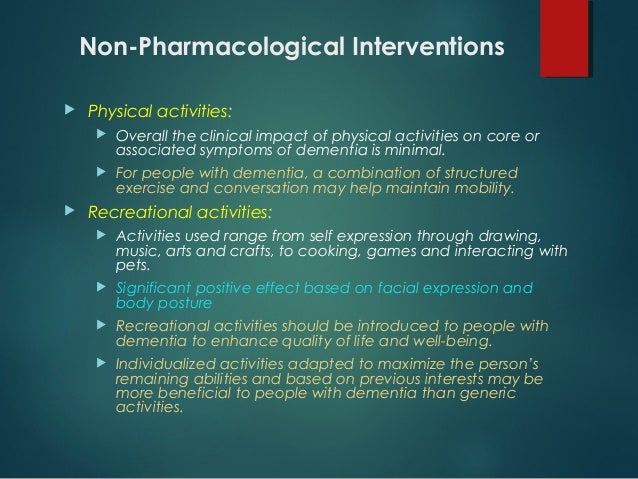 Guidelines For Management Of Dementia
