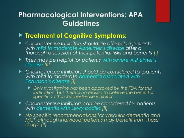 Guidelines For Management Of Dementia
