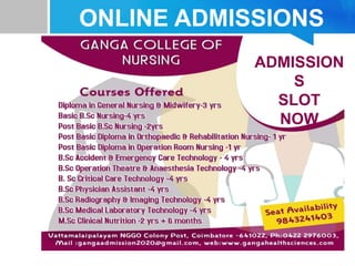ONLINE ADMISSIONS
ADMISSION
S
SLOT
NOW
 