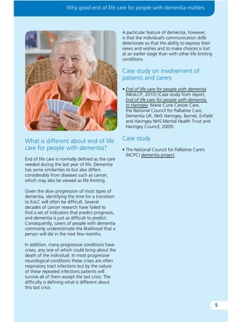 Care towards the end of life for people with dementia | PDF
