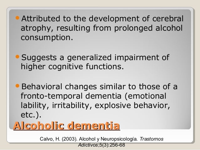 Alcoholic Dementia Symptoms , Alcoholic Dementia: Symptoms, Progression ...
