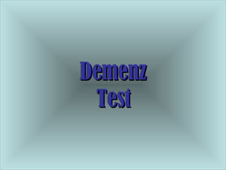 Demenz Test 