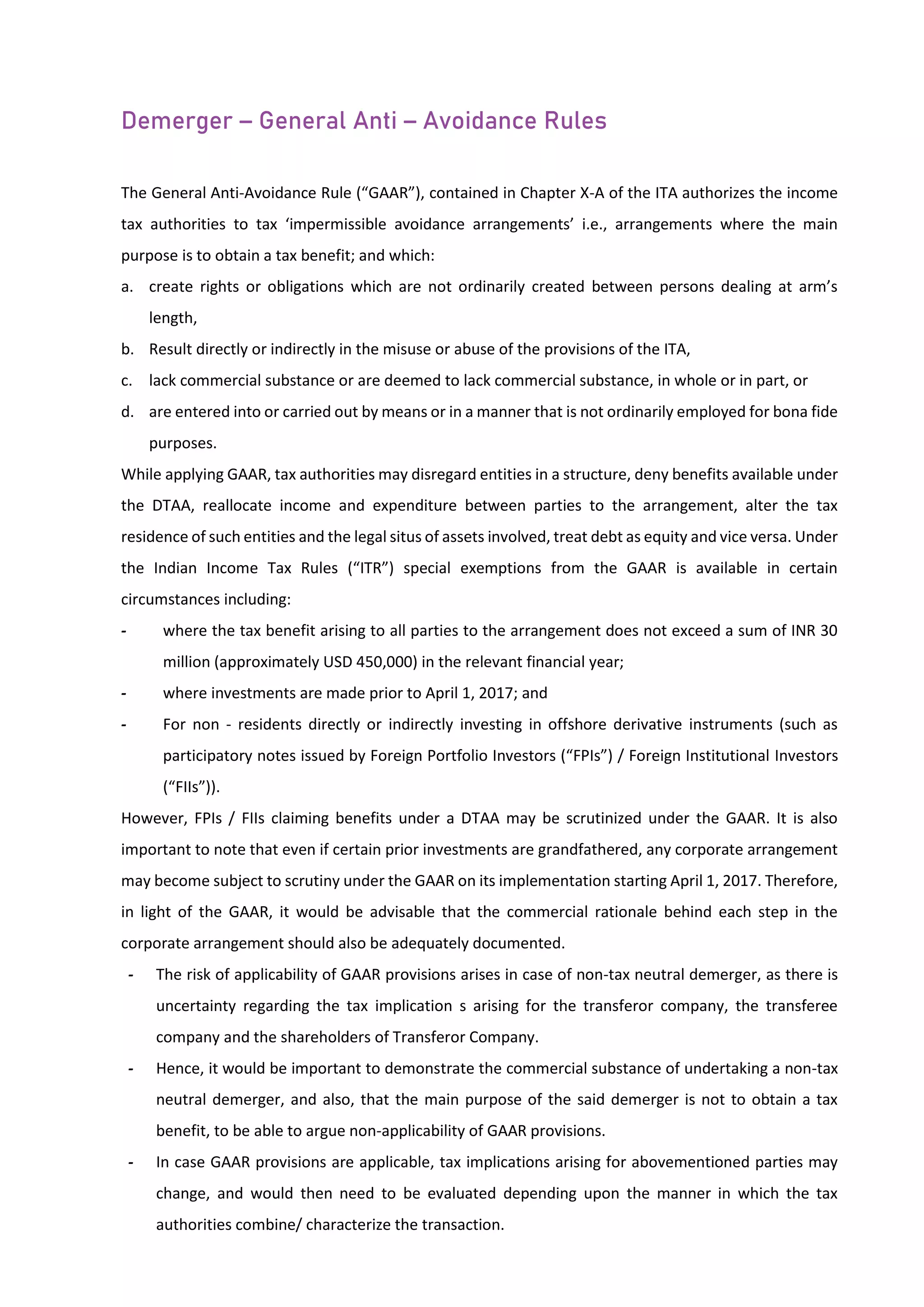 Demerger Tax Regulatory Perspective PDF Business Accounting Demerger tax regulatory perspective pdf business accounting