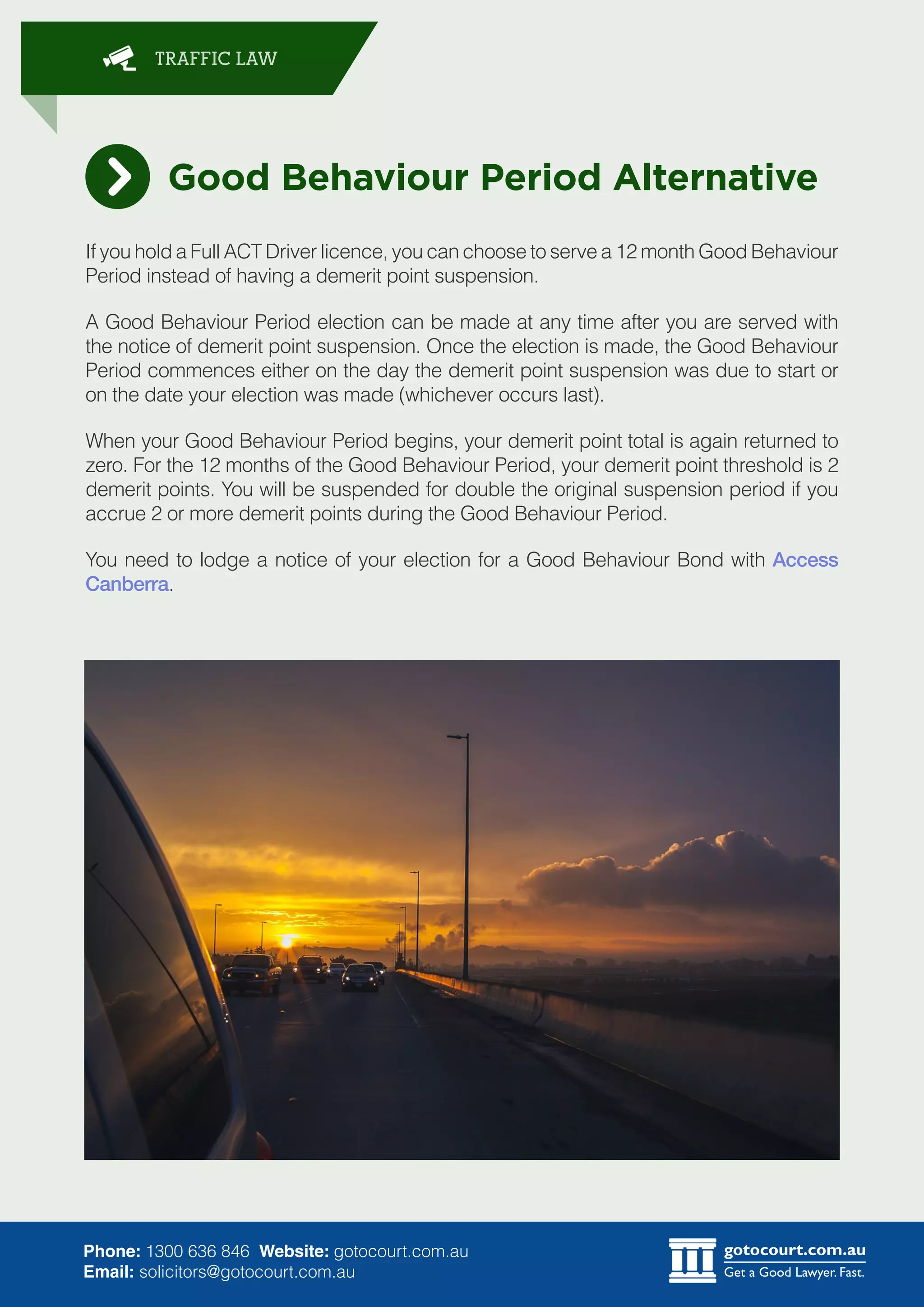 Demerit Points in the ACT PDF