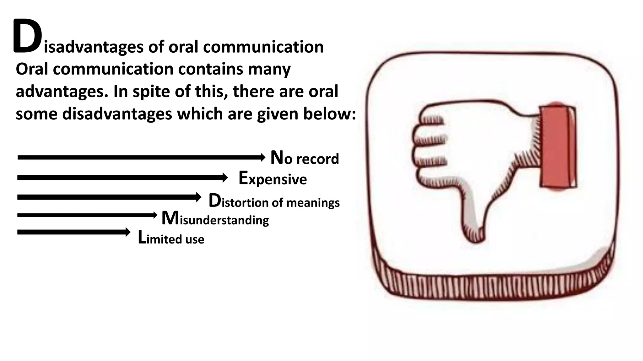 Disadvantages of Verbal communication | PPT