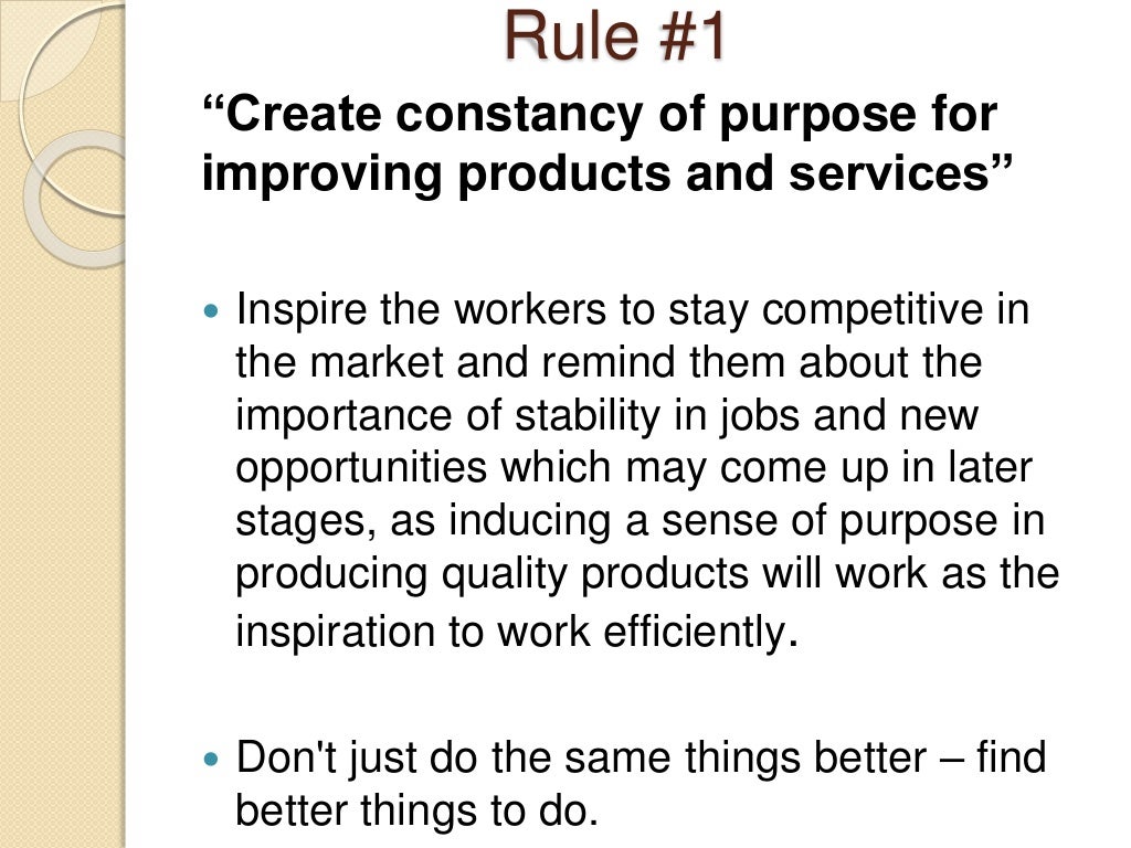 Deming’s 14 points