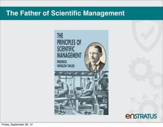 The Father of Scientiﬁc Management




Friday, September 28, 12
 