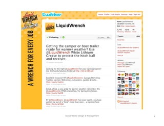 Social Media Design & Management 8	
  
 