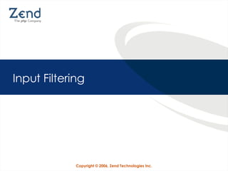 Input Filtering 