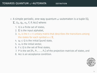 Quantum automata for infinite periodic words | PPT