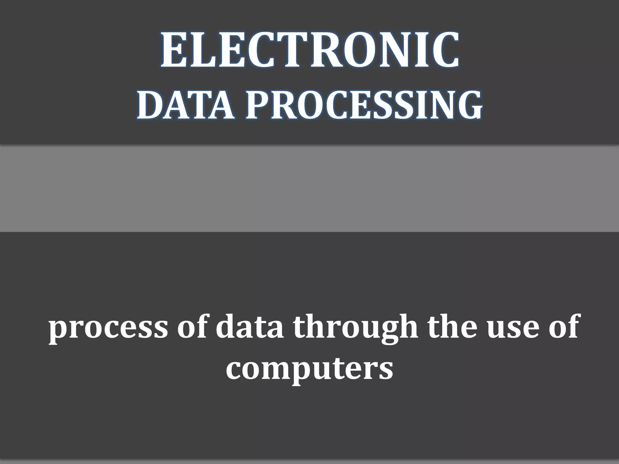 Data processing cycle | PPTX