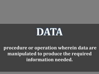 Data processing cycle | PPTX