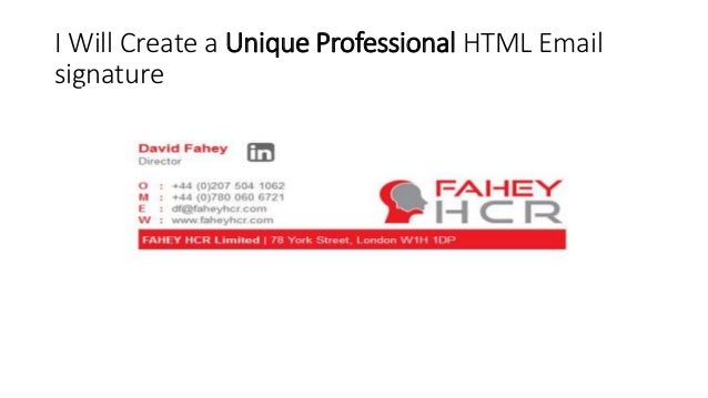 i will design beautiful html clickable email signature email signature html