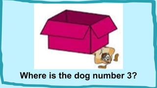 Where is the dog number 3?
 