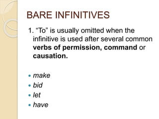 Demo bare infinitives | PPTX