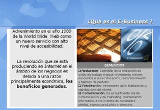 ¿Qué es el E-Business  ?   