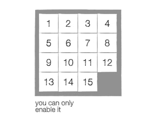 1

2

3

4

5

6

7

8

9

10 11 12

13 14 15
you can only
enable it

 