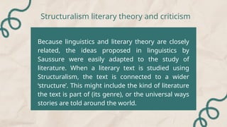 Structuralism Literary Theory and Criticism | PPTX