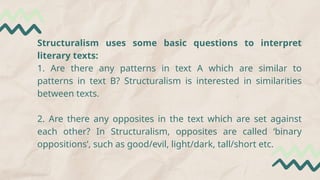 Structuralism Literary Theory and Criticism | PPTX