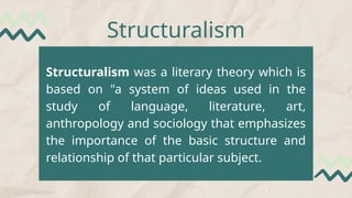 Structuralism Literary Theory and Criticism | PPTX