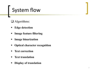 mobile camera based text detection | PPT