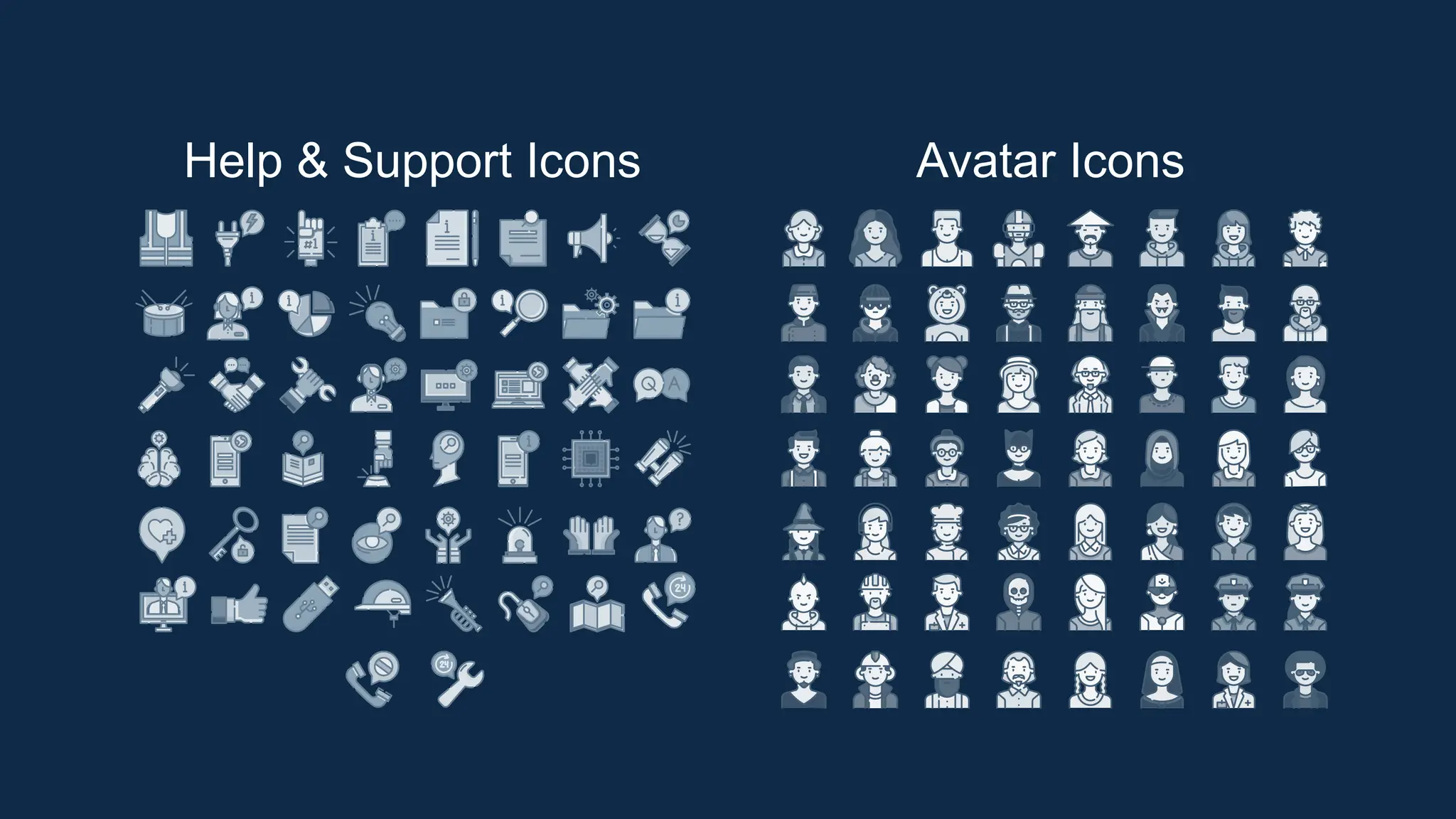 Help & Support Icons Avatar Icons
 