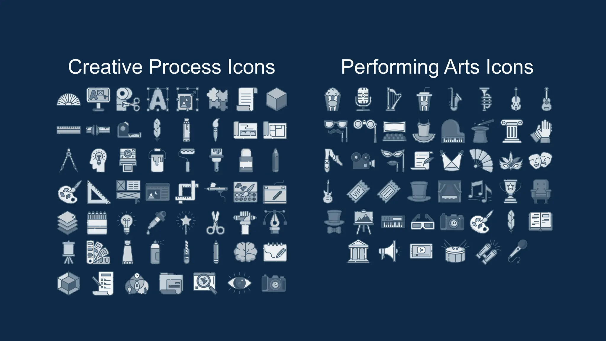 Creative Process Icons Performing Arts Icons
 