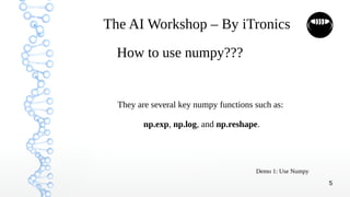 Demo1 use numpy | PPT