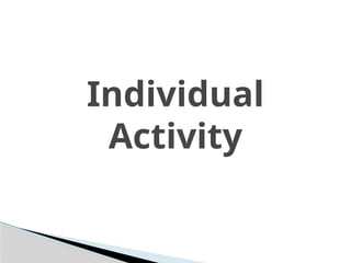 Individual
Activity
 